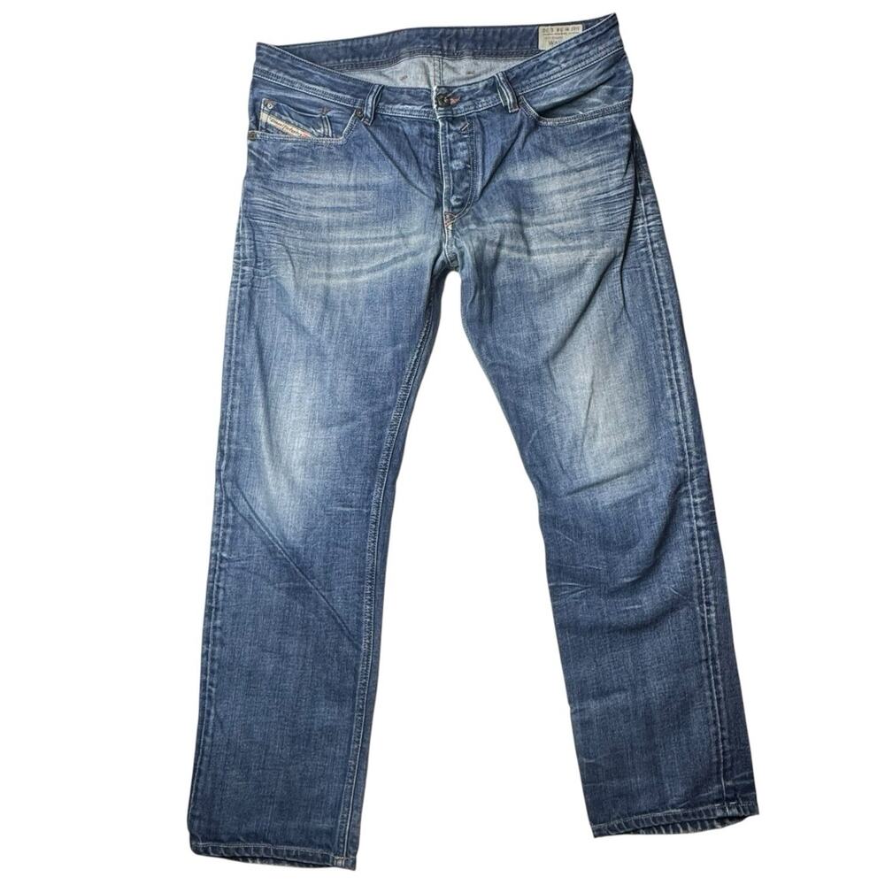 Diesel Industry mens Button Fly 34 x 30 Waykee regular Straight jeans